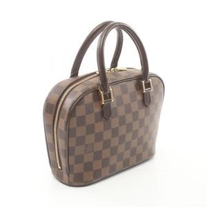 Louis Vuitton Leather Mini Handbag Brown Sarria Damier